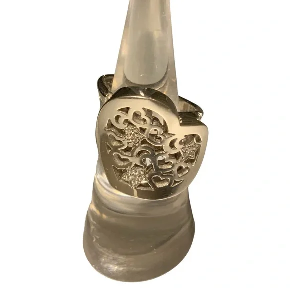 Pasquale Bruni 18K Diamond Amore Heart Celestial Stars Platinum Size 5.75 - 6 - Picture 2 of 12